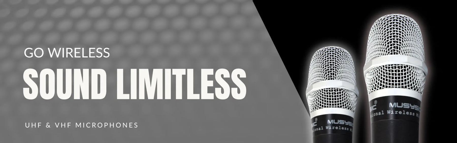 wireless VHF and UHF microphones