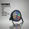 MUSYSIC MU‑L50B RGBWA/UV LED Wash Light – 36×1W LEDs, Auto/Sound/DMX, Strobe & Color Mixing