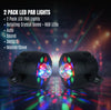 MUSYSIC MU‑L99C LED PAR Lights (Pair) – 9×1W RGB, 8‑Channel DMX, Auto/Sound/Strobe Modes