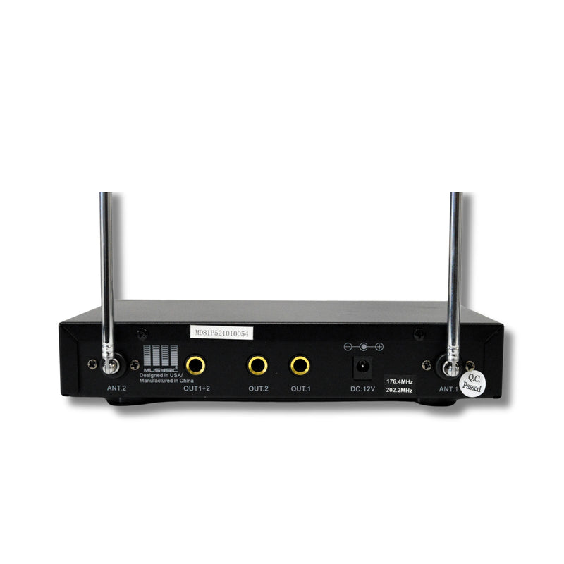 MUSYSIC MU-UDX4-LL 4-Channel UHF Diversity Wireless Lavalier Mic System – 4x40 Frequencies