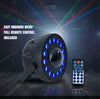 MUSYSIC MU‑LVS39 LED Effect PAR Light – 15×1.5W RGB LEDs + 4×3W RGBW Gobo Flower, 12‑Channel DMX, Auto/Sound/Master‑Slave/IR Remote