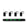 4 Channel UHF Lapel Lavalier Headset Wireless Microphone System