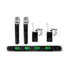 4 Channel VHF Wireless Handheld & Lapel Microphone System