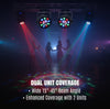 MUSYSIC MU‑L99C LED PAR Lights (Pair) – 9×1W RGB, 8‑Channel DMX, Auto/Sound/Strobe Modes