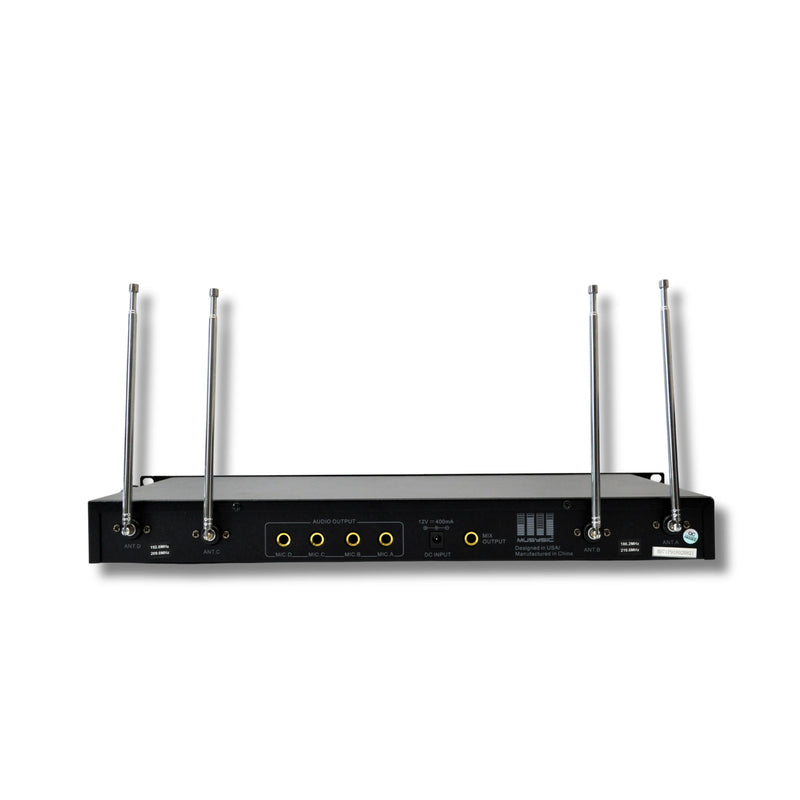 thumbnail image 2 of MUSYSIC Dual Channel VHF Wireless Microphone System – 2 Lapel/Lavalier Mics 2 of 6
