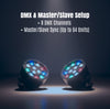 MUSYSIC MU‑L99 LED PAR Lights (Pair) – 12×1W RGBW, 8‑Channel DMX, Auto/Sound/Static/Strobe Modes