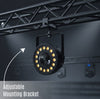 MUSYSIC MU‑LVS39 LED Effect PAR Light – 15×1.5W RGB LEDs + 4×3W RGBW Gobo Flower, 12‑Channel DMX, Auto/Sound/Master‑Slave/IR Remote