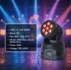 MUSYSIC MU‑L14 Mini Moving Head Wash Light – 7×10W RGBW LEDs, 9/14‑Channel DMX, Auto/Sound/Master‑Slave