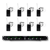 8-Channels UHF Lapel Lavalier & Headset Wireless Microphone