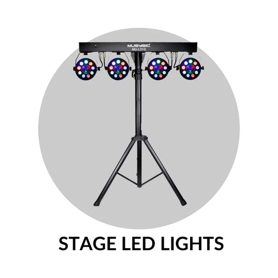 8-Par Stage LED Lights DJ Band DMX System & Stand 8-Par Stage LED Lights DJ Band DMX System & Stand