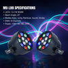 MUSYSIC MU‑L99 LED PAR Lights (Pair) – 12×1W RGBW, 8‑Channel DMX, Auto/Sound/Static/Strobe Modes