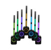 MUSYSIC MU-U12CPA Portable Column PA System with 12" Subwoofer, DSP, LED Lights & 3 UHF Wireless Mics