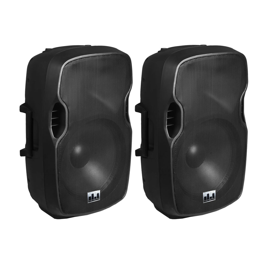 Pair (2) Professional 15" 1200 Watts Passive Plastic Body Speaker MU-S15