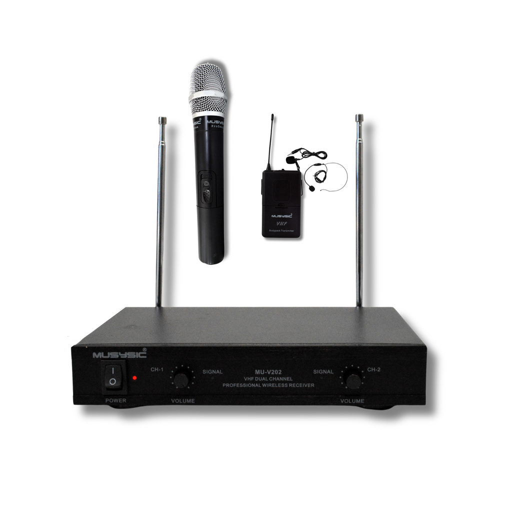 Dual Channel VHF Wireless Microphone System