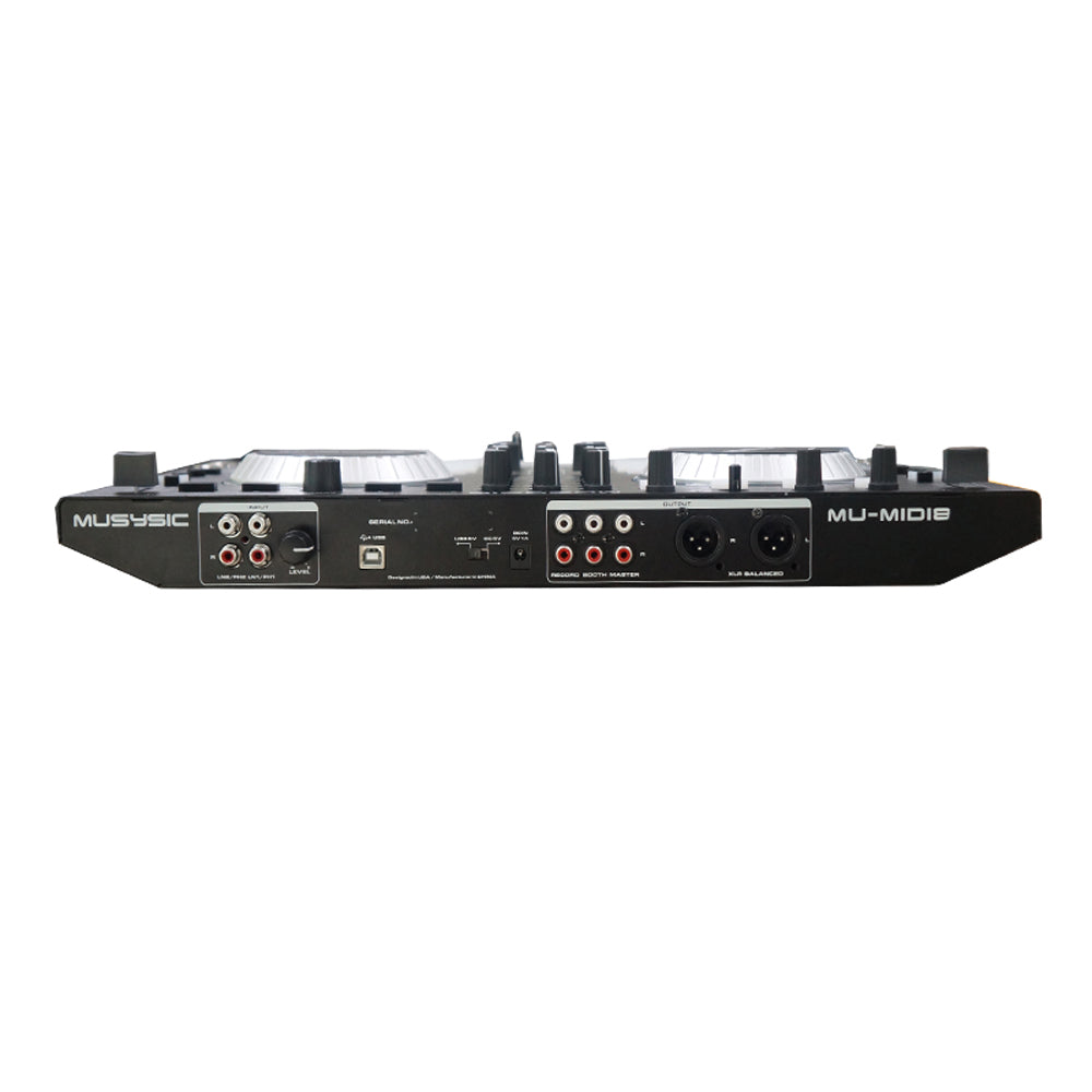 MUSYSIC MU‑MIDI9 4‑Channel DJ Controller – USB Audio Interface, FX Pads ...