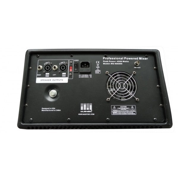 8-CH 4500W Power Mixer with Bluetooth/USB/SD | MUSYSIC