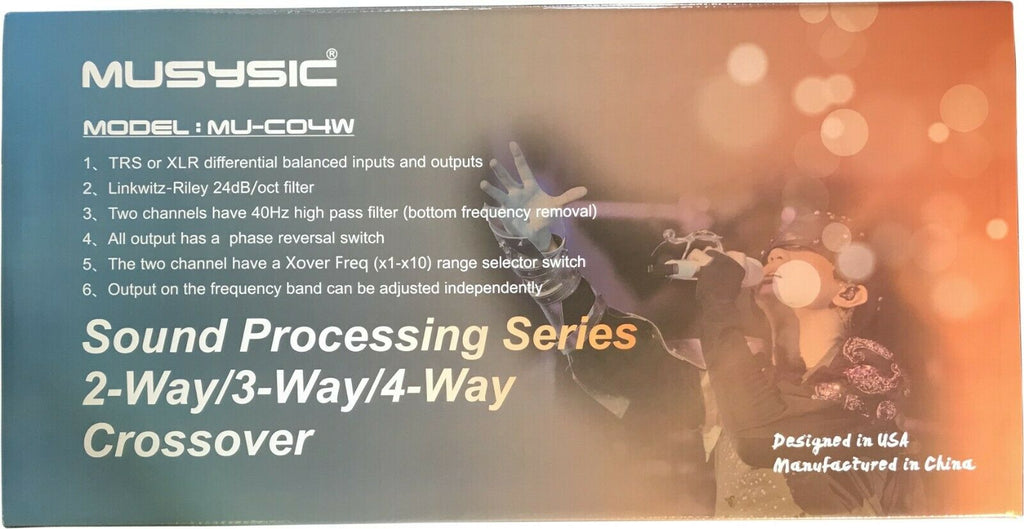 Musysic Professional 2/3/4-Way Audio Stereo Sound Processing