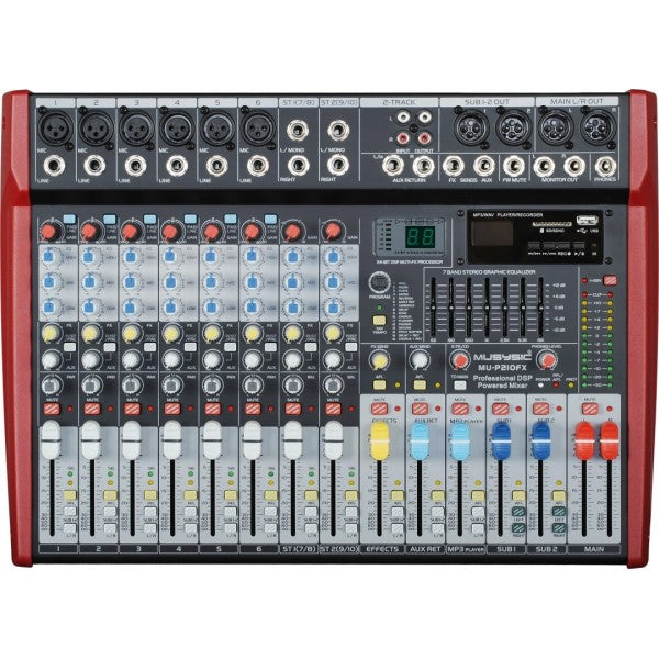 Professional 10 Channel 4800W Power Mixer