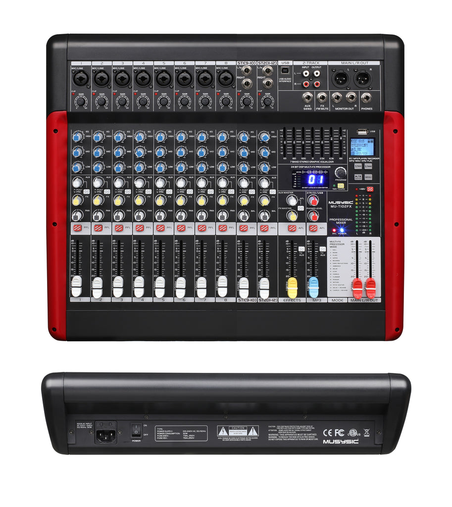 12 Channel PA Mixer 24-bit 99 FX