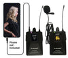 UHF wireless microphone receiver and transmitter