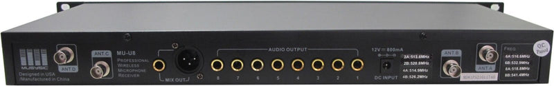 8-Channels Wireless Microphone audio receiver