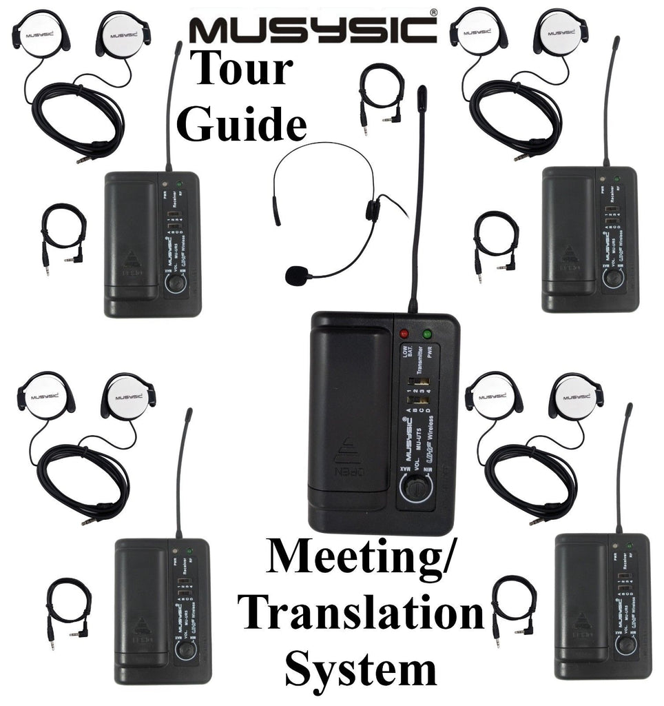 Professional UHF Wireless Tour Guide /Meeting/Translation System UR5/UT5