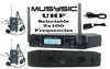dual Channels UHF Wireless mic system with 200 frequencies